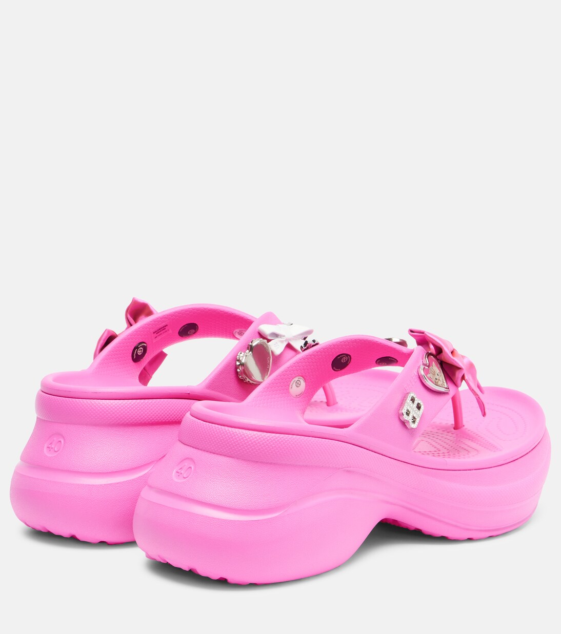 x Crocs Jibbitz platform thong sandals in pink - Balenciaga