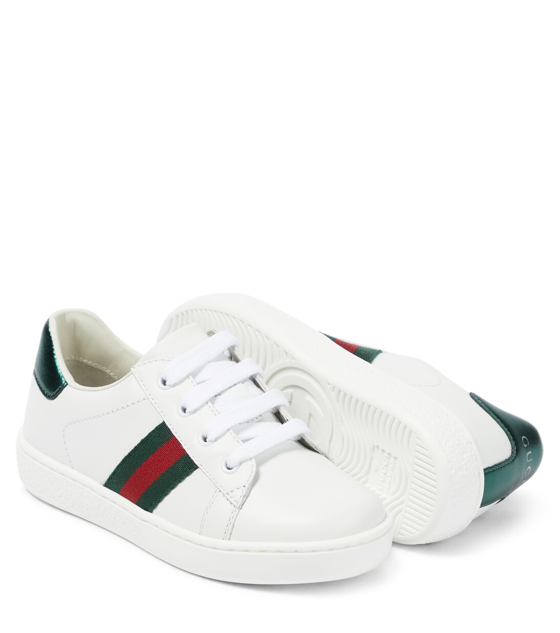 Ace leather sneakers in white - Gucci Kids | Mytheresa