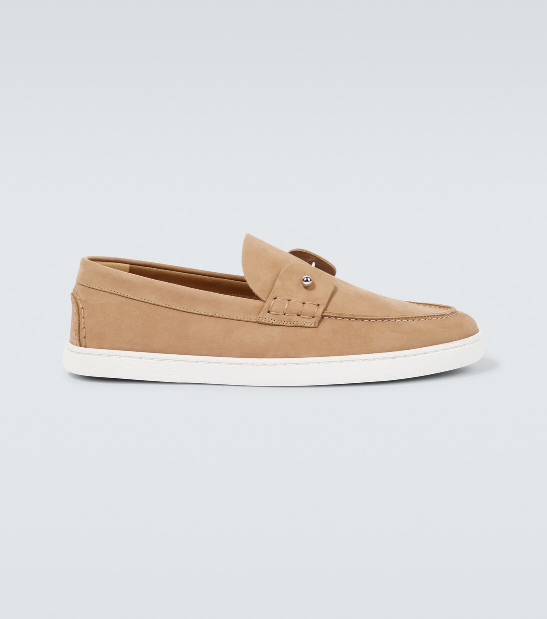 Chambeliboat leather boat shoes in beige - Christian Louboutin