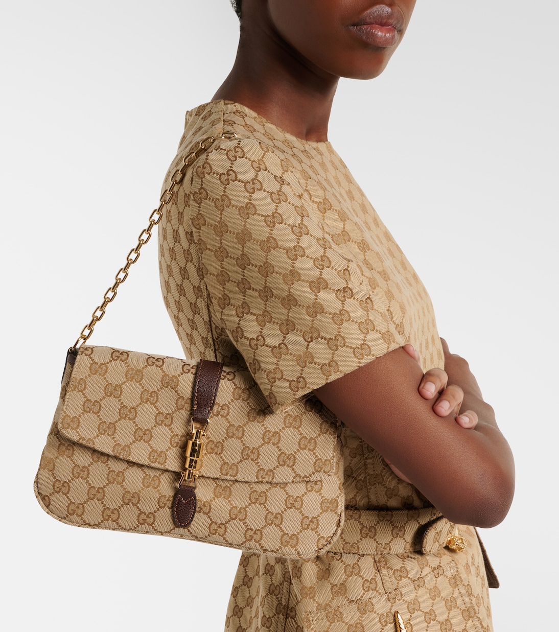 Gucci Aperitivo Medium shoulder bag in beige - Gucci | Mytheresa