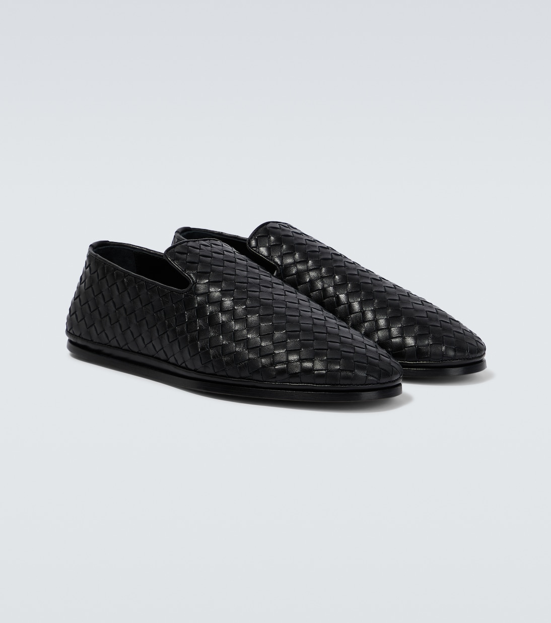 Intrecciato leather loafers in black - Bottega Veneta | Mytheresa