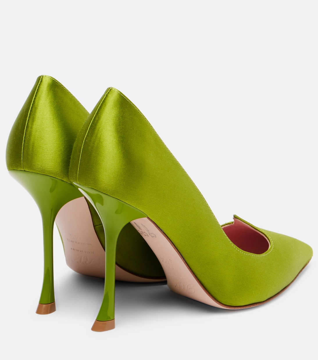 I Love Vivier 100 satin pumps in green - Roger Vivier | Mytheresa