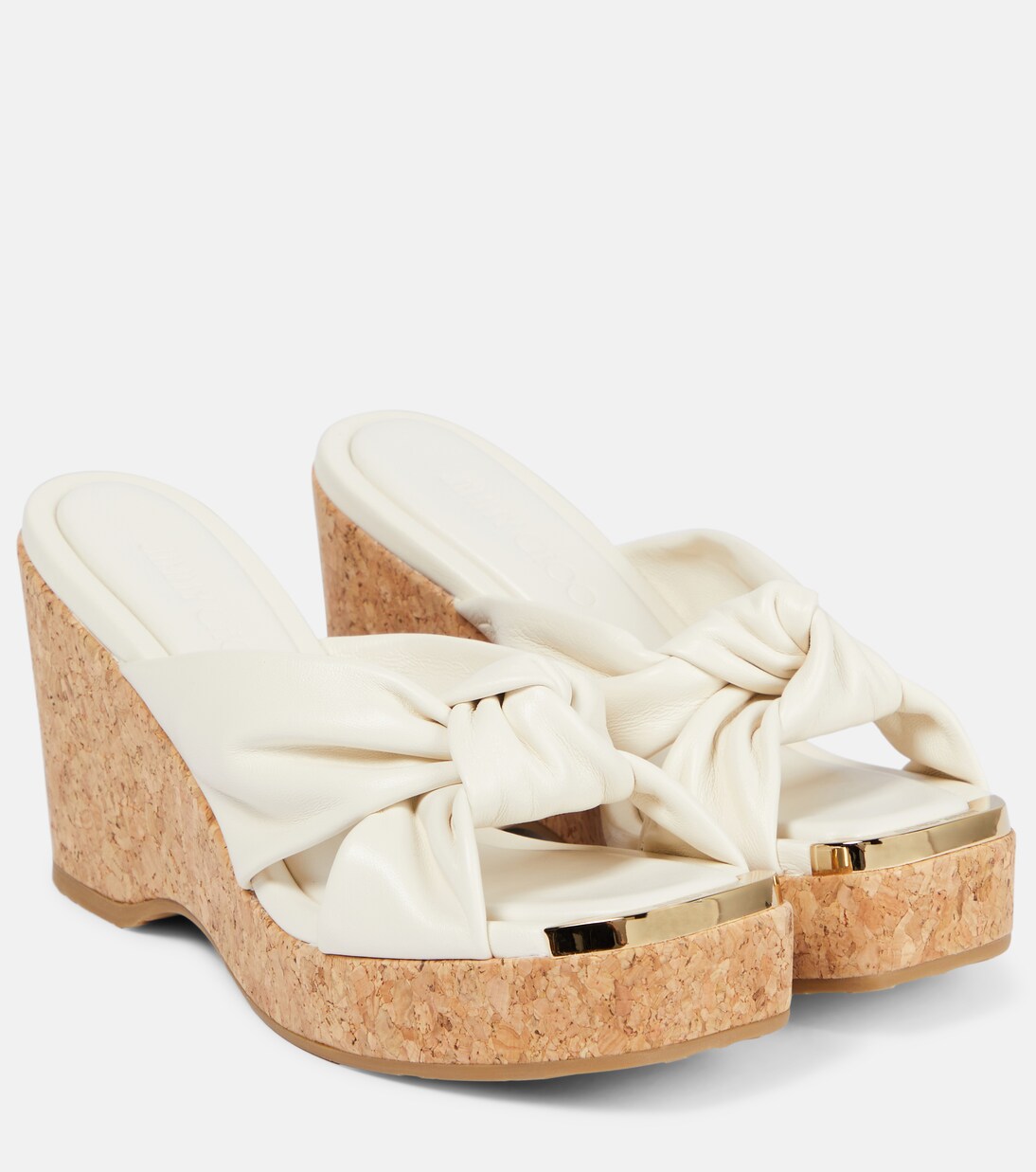 Avenue leather wedge sandals in white - Jimmy Choo | Mytheresa