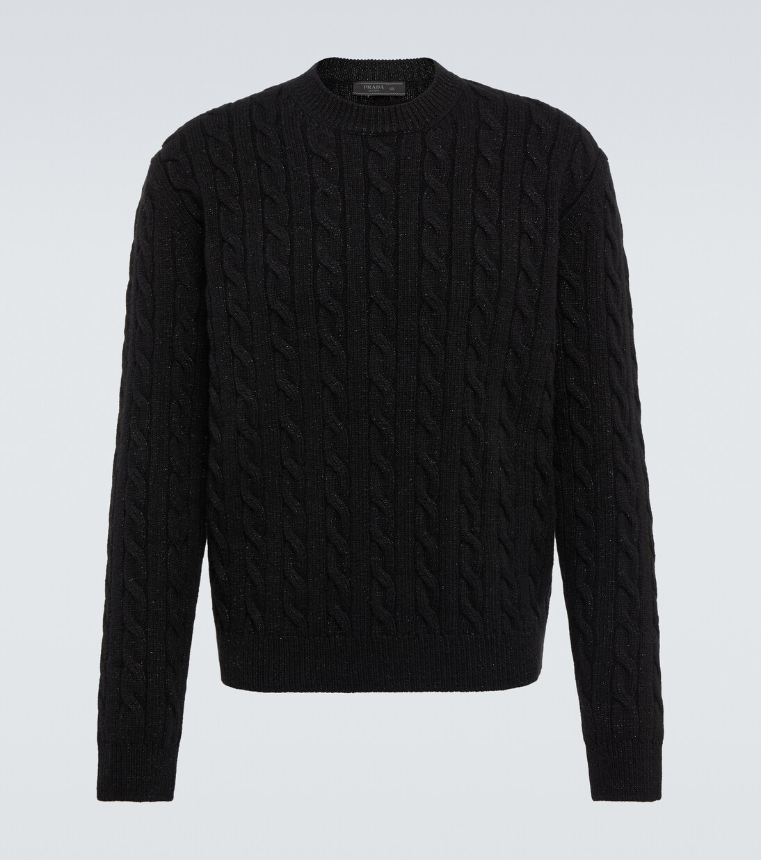 Metallic knit wool-blend sweater in metallic - Prada | Mytheresa