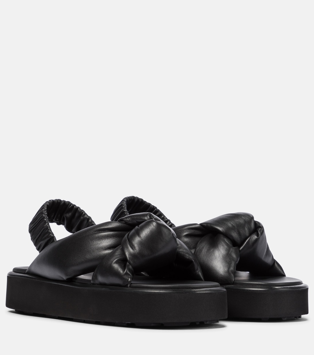 Leather sandals in black - Miu Miu | Mytheresa