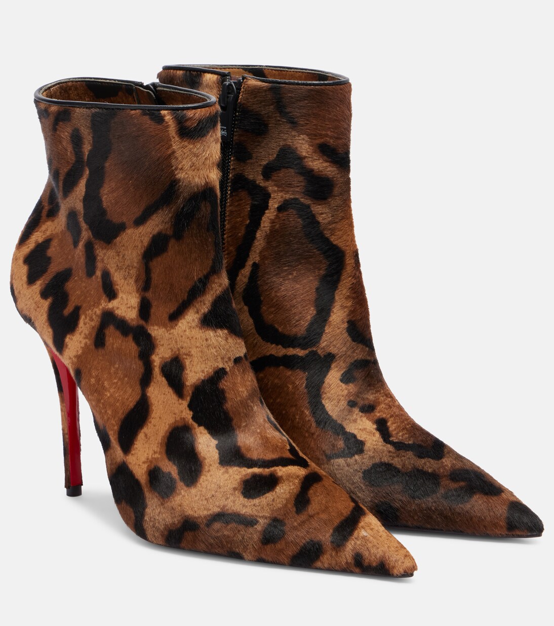 Miss Z 100 calf hair ankle boots in brown - Christian Louboutin