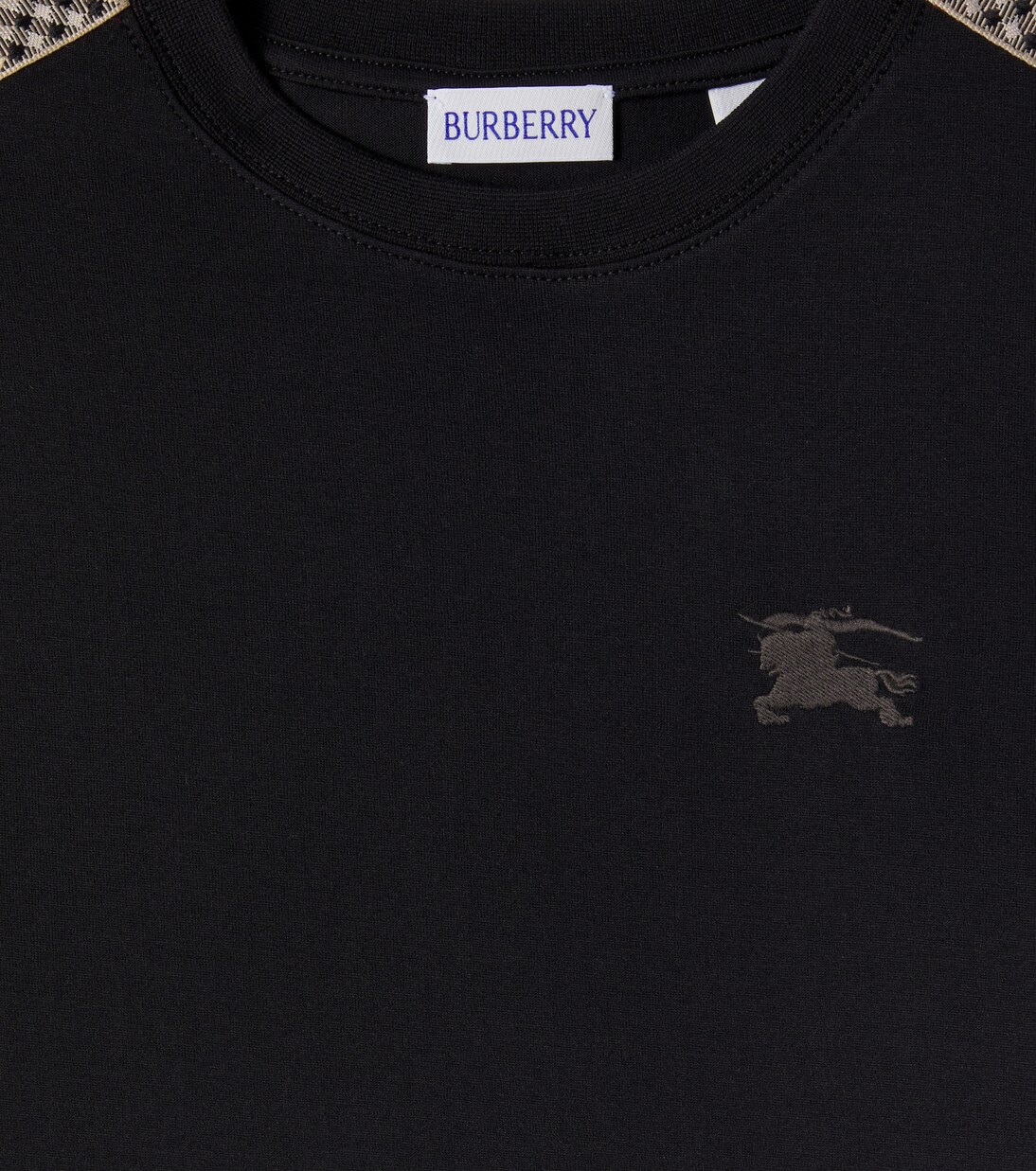 Burberry Check EKD cotton jersey T-shirt in black - Burberry Kids