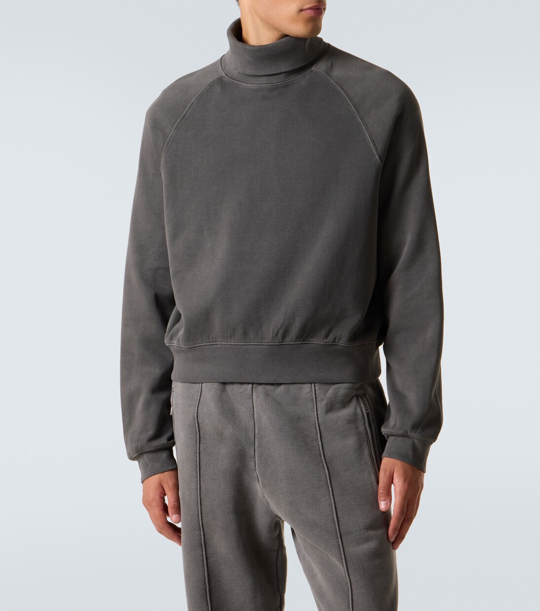 Scholar cotton jersey turtleneck sweater in grey - Our Legacy