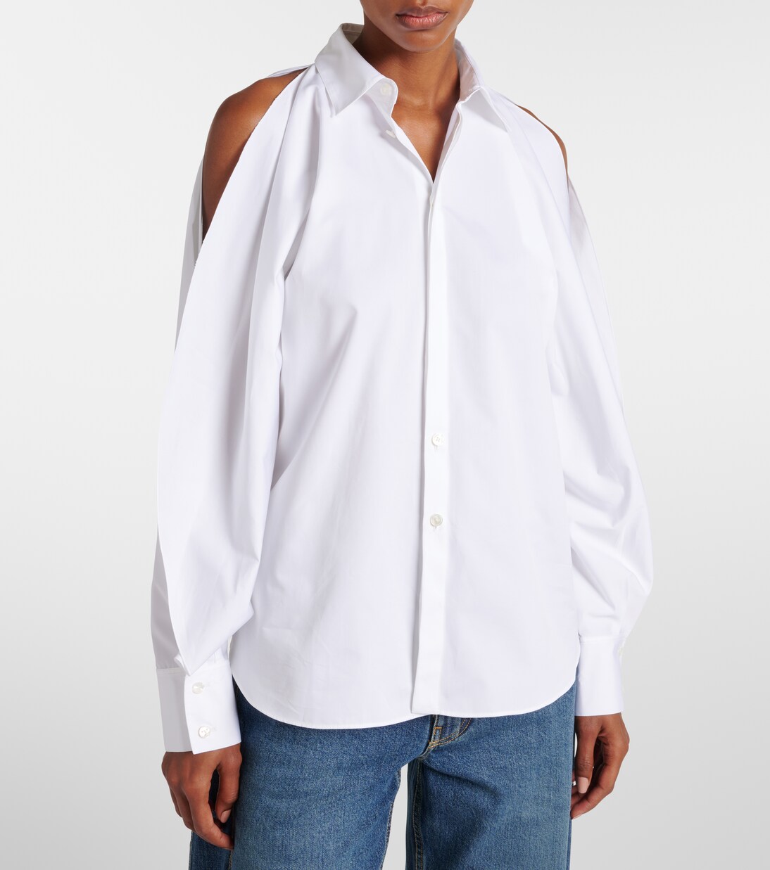 Cotton shirt in white - Alaia | Mytheresa