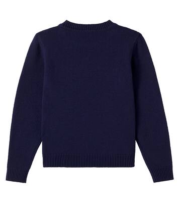 Intarsia wool sweater in blue - Gucci Kids | Mytheresa