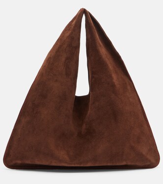 Bindle Small suede tote bag in brown - The Row | Mytheresa