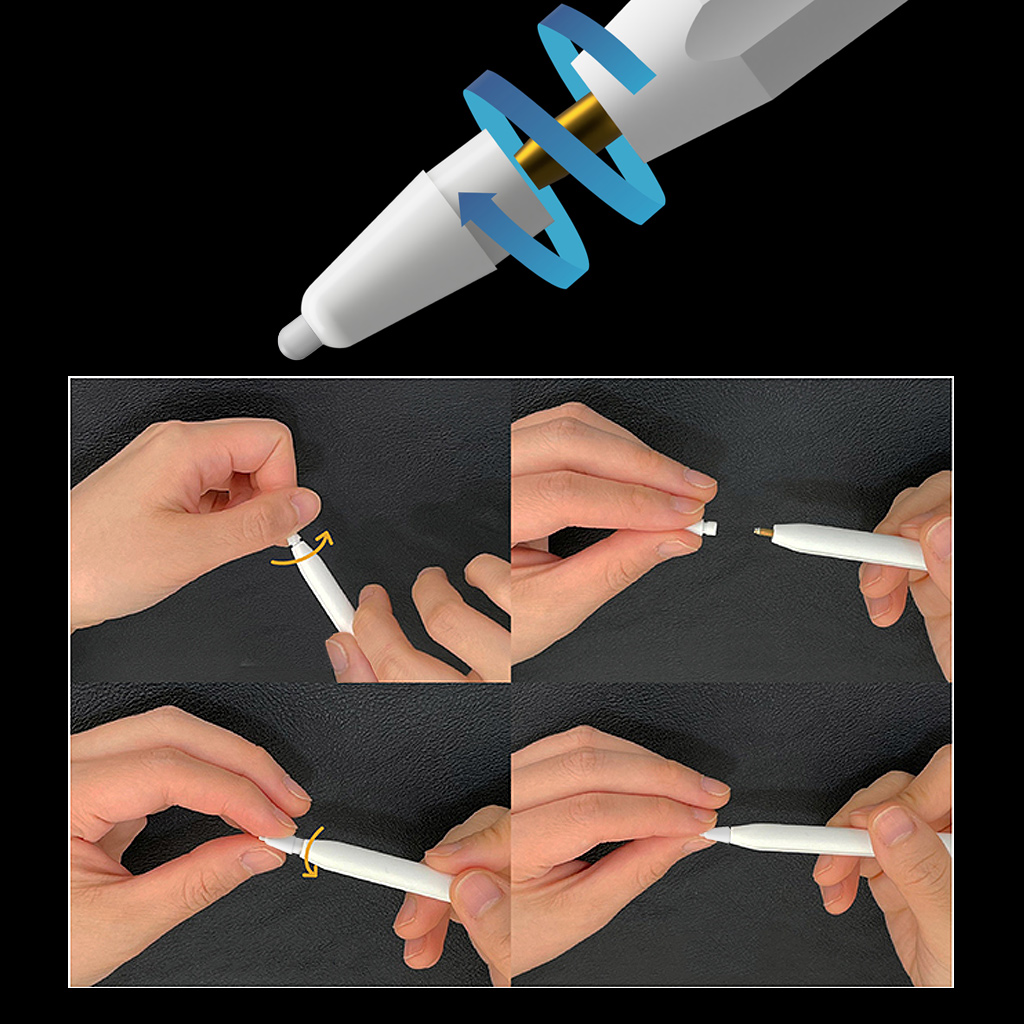 ifeli [Apple Pencil 第2/1世代 USB-C] ペーパーライクフィルム用 ペン