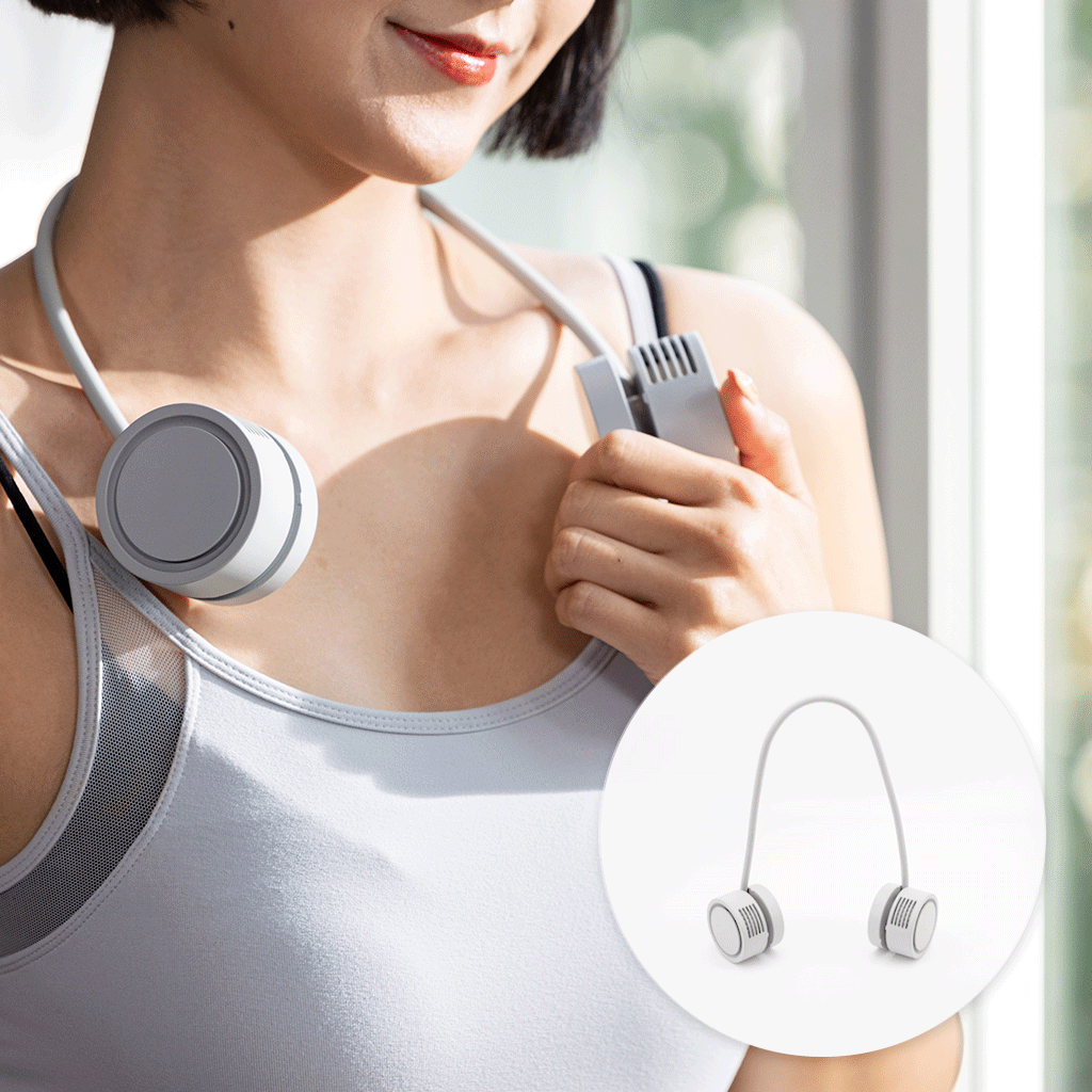 DANSOON（ダンスーン） 羽なし 首掛け扇風機 Neck Band Fan Rolling