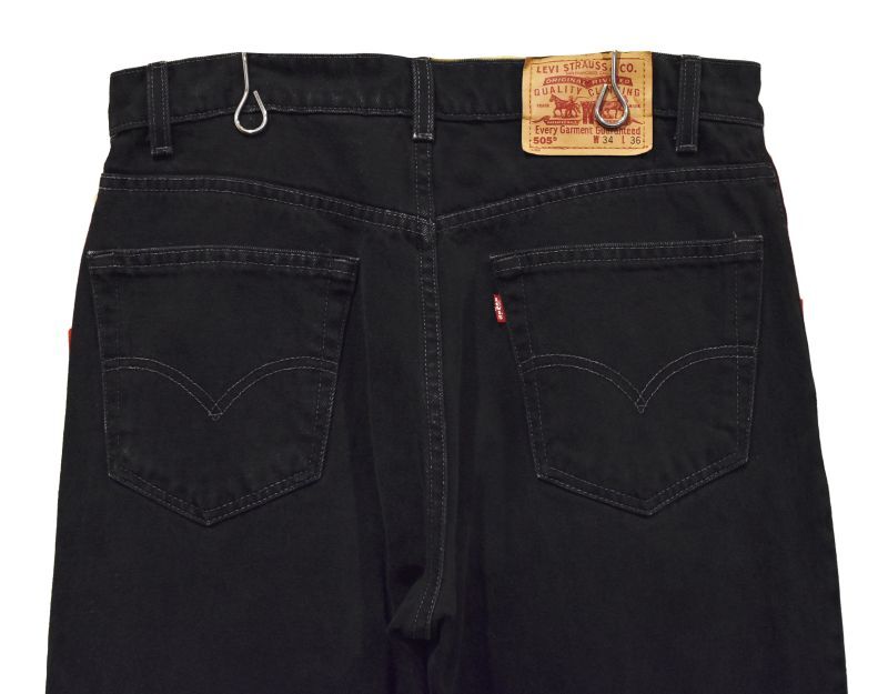 90's【ビンテージ】【LEVI'S】【リーバイス505】505【黒】【デニム