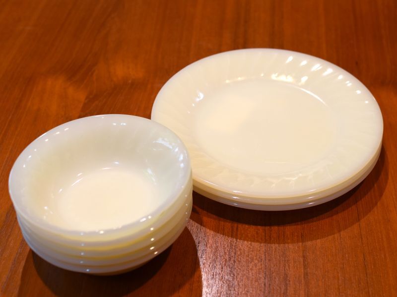 Fire King】【ファイヤーキング】【アイボリー】【スワール