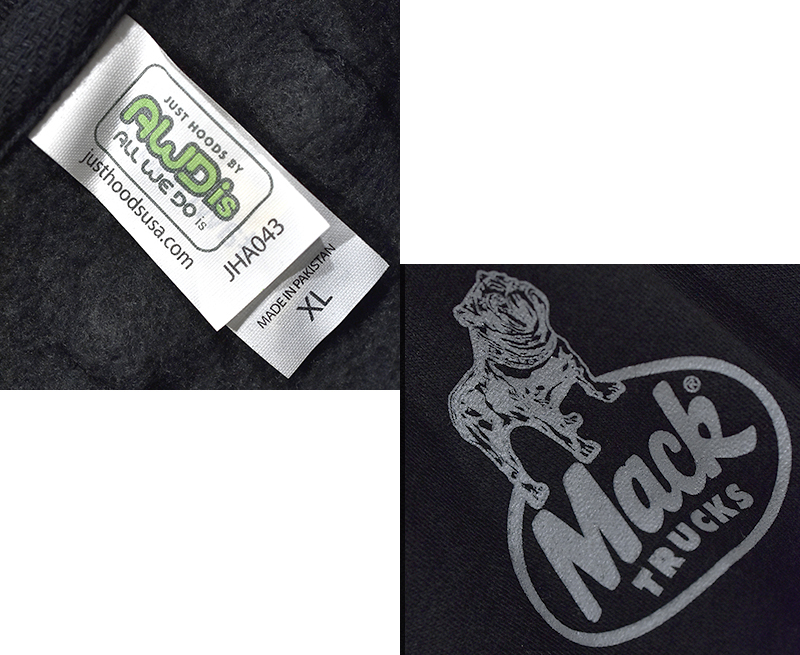 ほぼ未使用【MACK TRUCKS】マックトラックス 黒×赤【スウェット