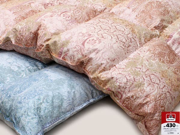 羽毛布団マザーグース93％ポーランド産ホワイト羽毛430dp100単糸超長綿