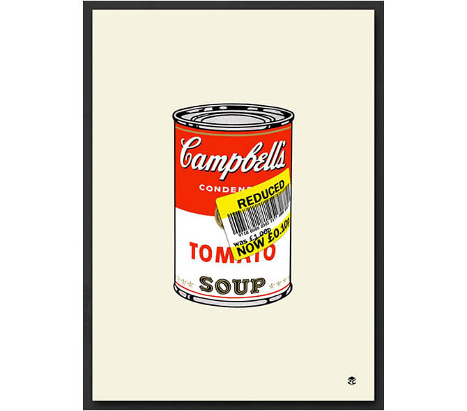 Zedsy / ゼドシーの「Reduced Soup Can」アート＆ポスターを販売 ー