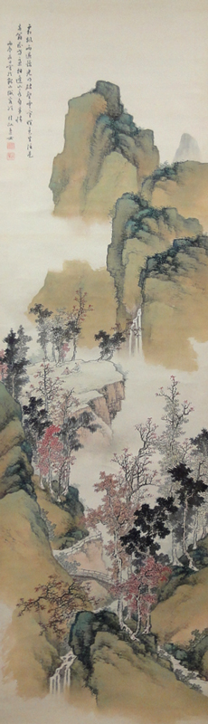 池田桂仙 春秋山水図(双福)/Web書画ミュージアム/長良川画廊