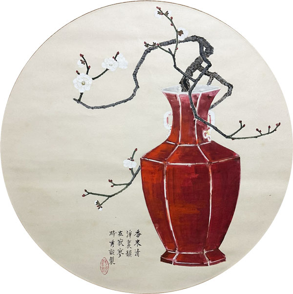 池上秀畝 瓶梅/掛け軸(Hanging scrolls) 絵画の買取 販売 鑑定/長良川画廊