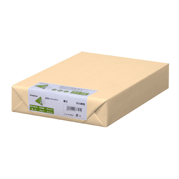 ナ-3353 カラーペーパー A4 厚口 クリーム 500枚パック - 【Nagatoya