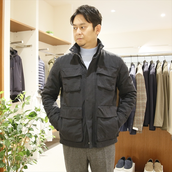 HERNO ヘルノ [秋冬] M-65 ワックスコットン ブルゾン ダウン SUB-ZERO