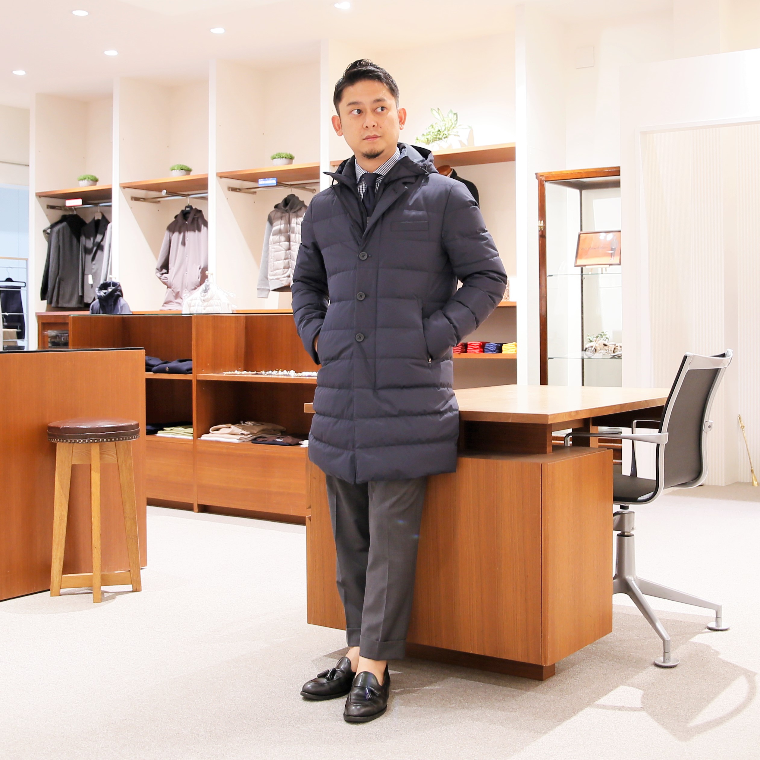 HERNO ヘルノ Laminar [秋冬] フーデッドダウンチェスターコート PI141UL