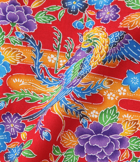 上下組 紅型鳳凰（赤／鳳凰） 浅草中屋-商品詳細：浅草中屋「祭り用品