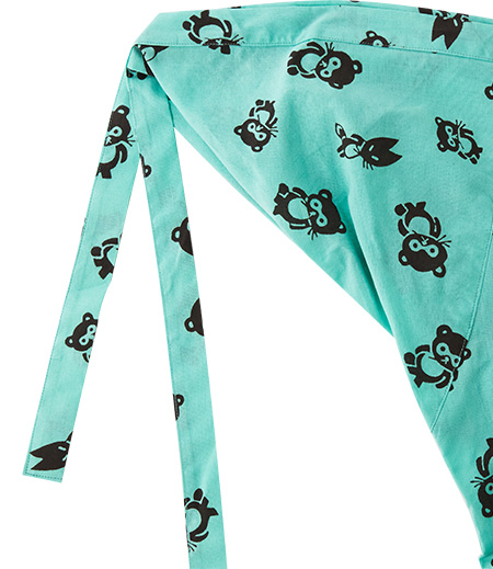 上下組 たぬき（緑×茶／たぬき） 浅草中屋-商品詳細：浅草中屋「祭り