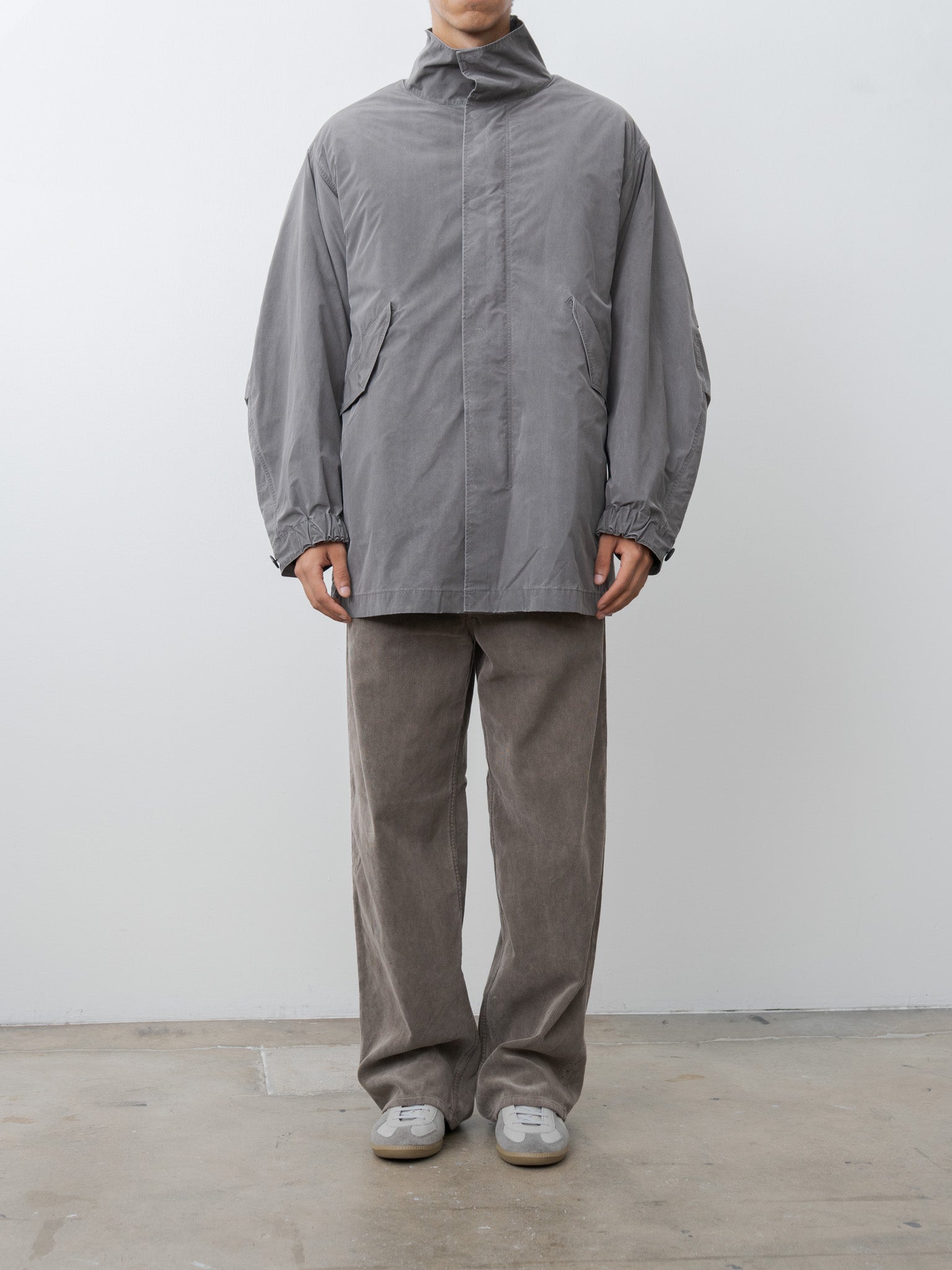 Namu Shop - Aton Pigment Air Weather Short Mods Coat - Sumi