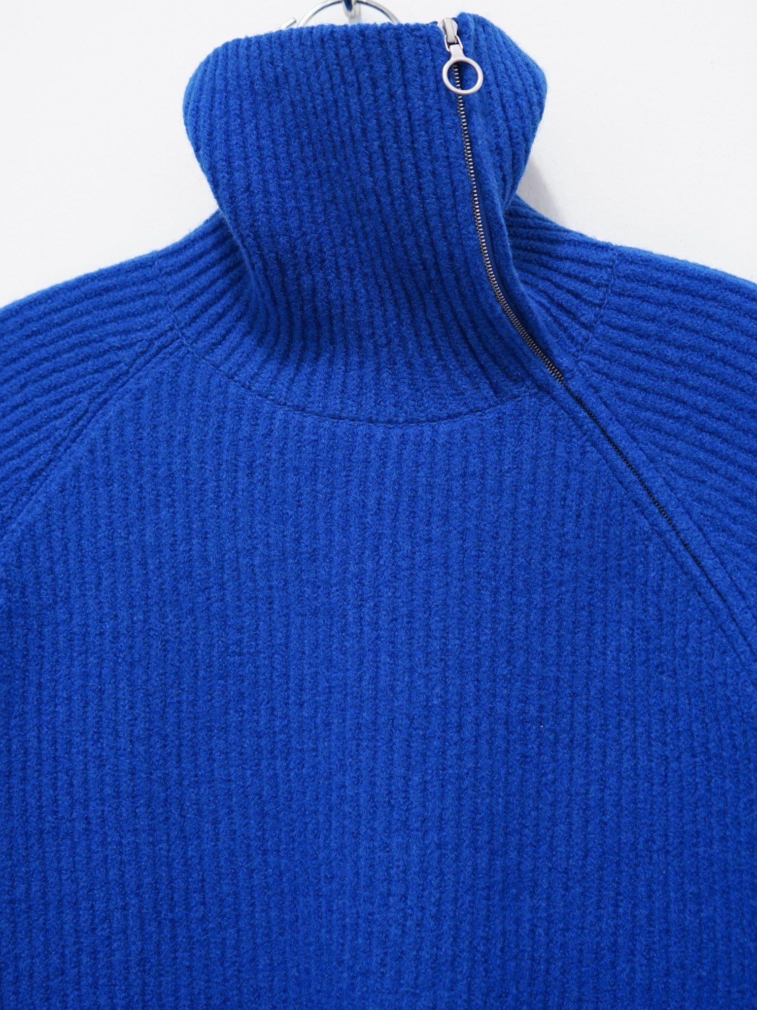 Namu Shop - Auralee Milled French Merino Rib Knit Zip Pullover