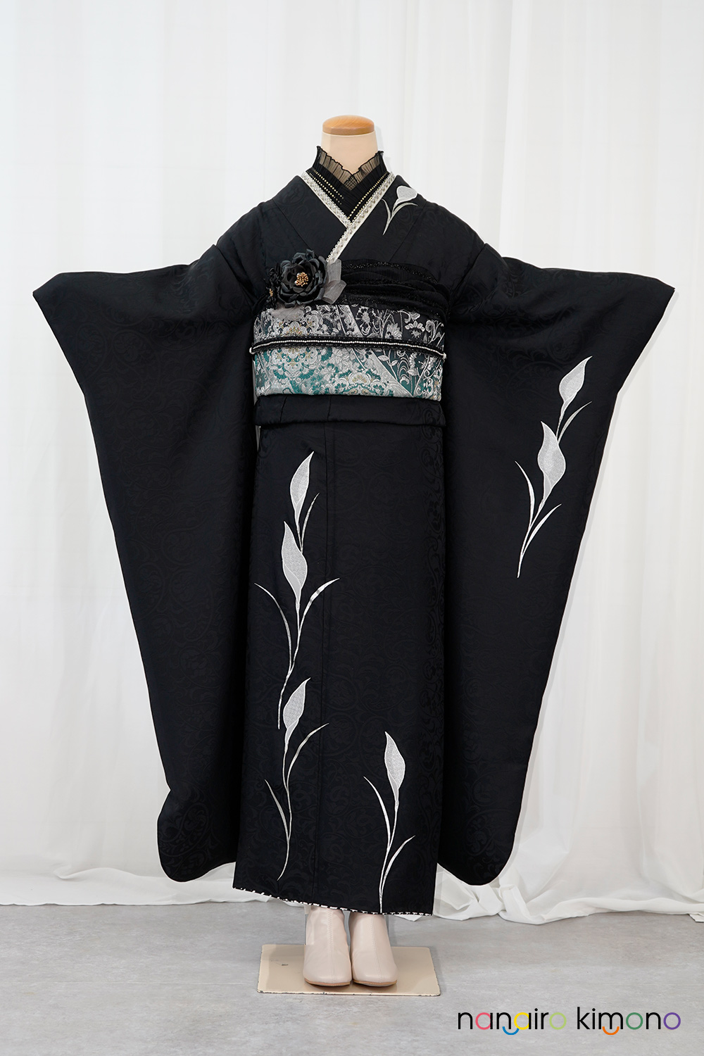 ナナイロキモノWEBショップ / 振袖フルセット｜黒色・シンプル模様 F233