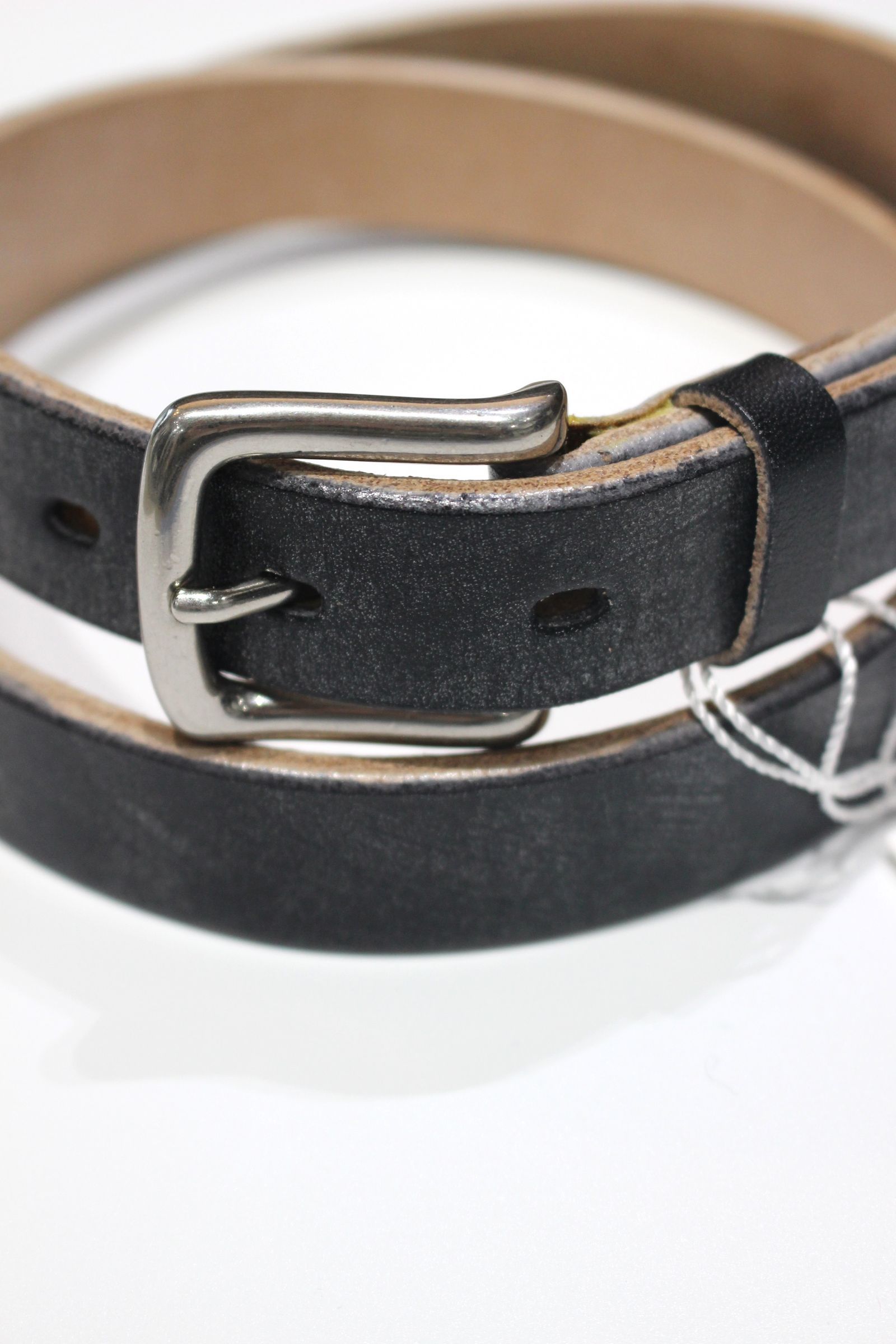 INTERIM - 25mm OAK BARK LEATHER BELT | BLACK | ベルト | 幅2.5cm
