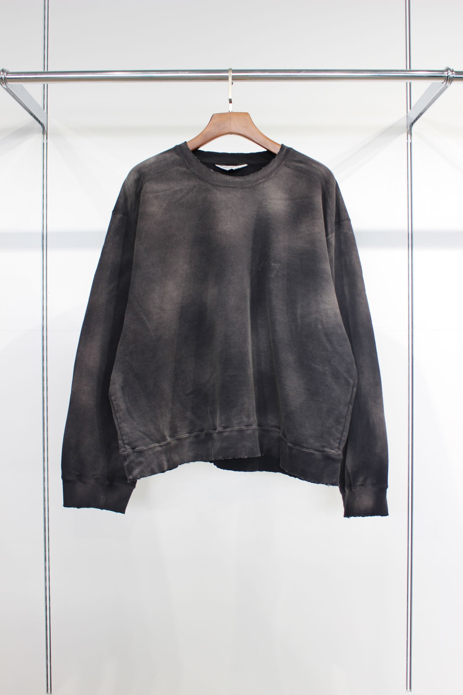 ANCELLM - UNEVENNESS SWEAT SHIRT | BLACK | スウェット | NapsNote