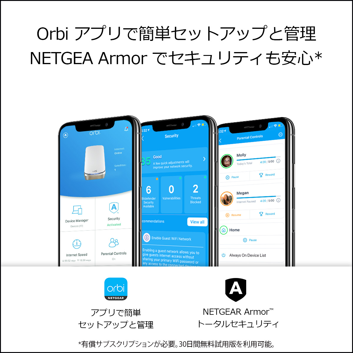 Orbi 9 WiFi 6E AXE11000クアッドバンドメッシュWiFiシステム 2台