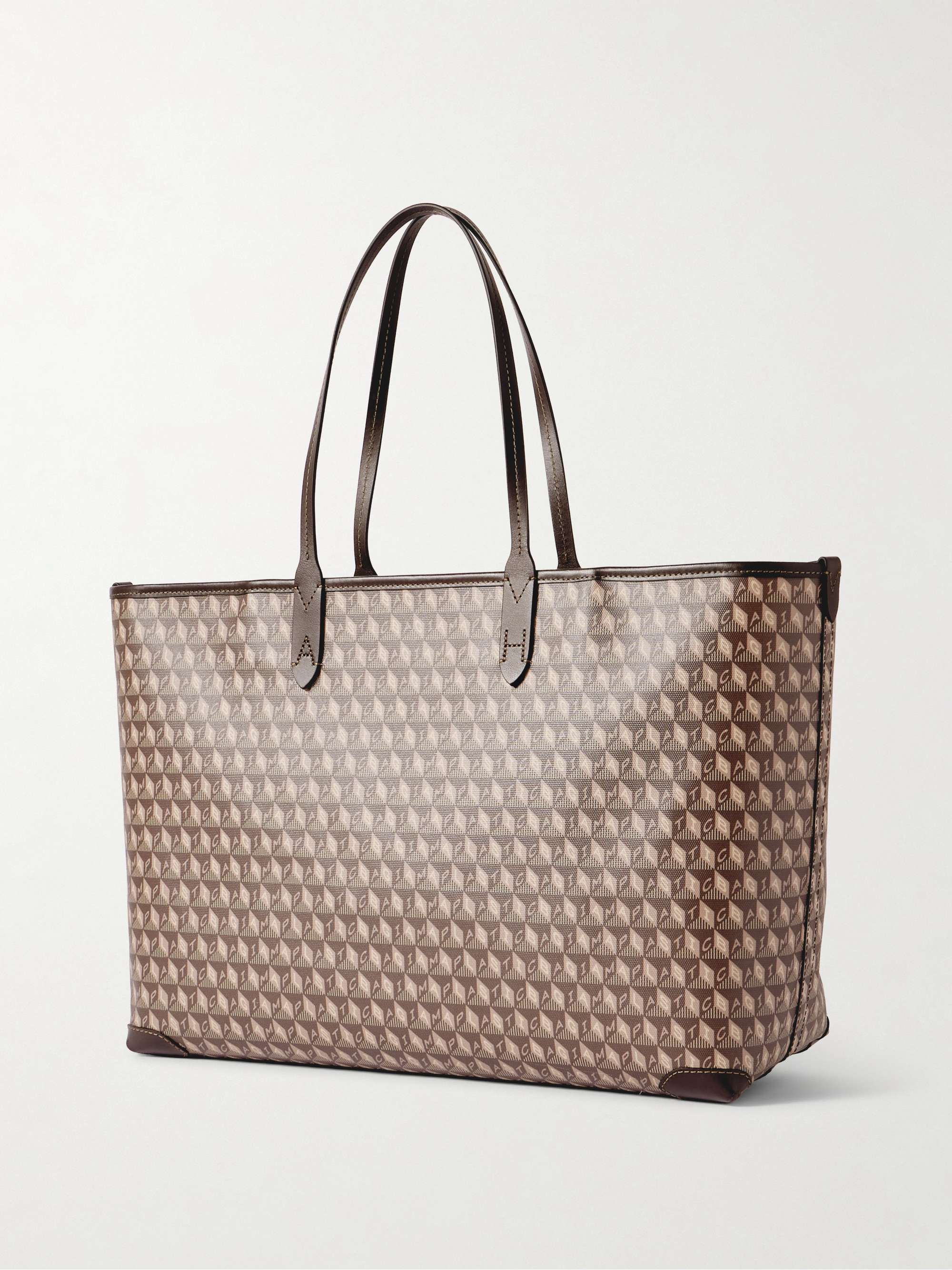 ANYA HINDMARCH I Am a Plastic Bag leather-trimmed coated-canvas