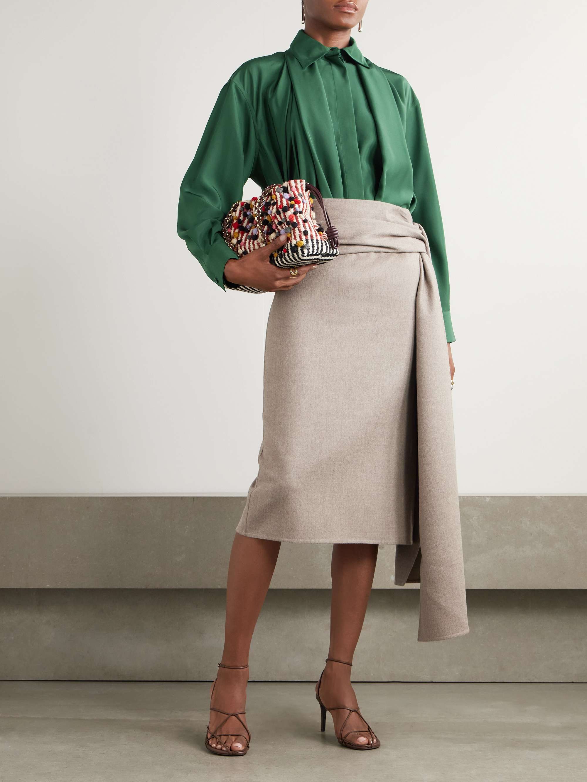 LOEWE Draped silk blouse | NET-A-PORTER