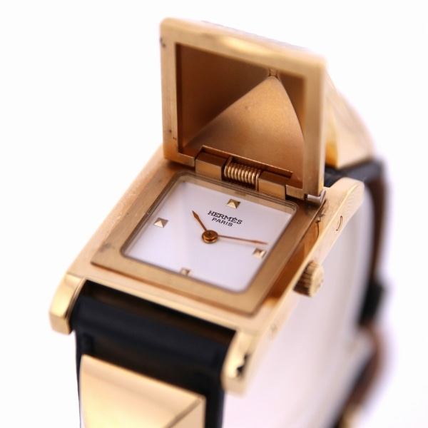 HERMES ヴィンテージ エルメス メドール クォーツ 中古 レディース