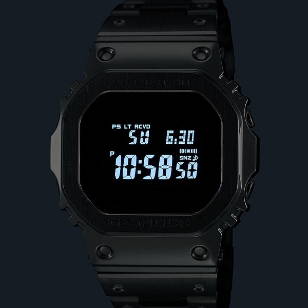 G-SHOCK フルメタル GMW-B5000D-2JF 電波ソーラー メンズ(シルバー): G
