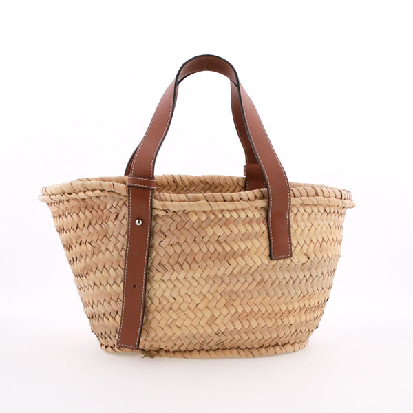 LOEWE ロエベ バスケットバッグ スモール ブラウン 中古(ホワイト