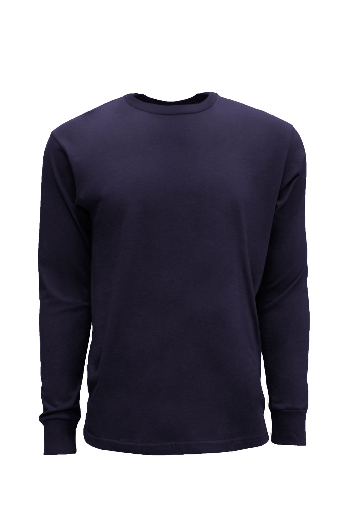 1801 Heavyweight Cotton Long Sleeve T-Shirt - Midnight Navy | NLA