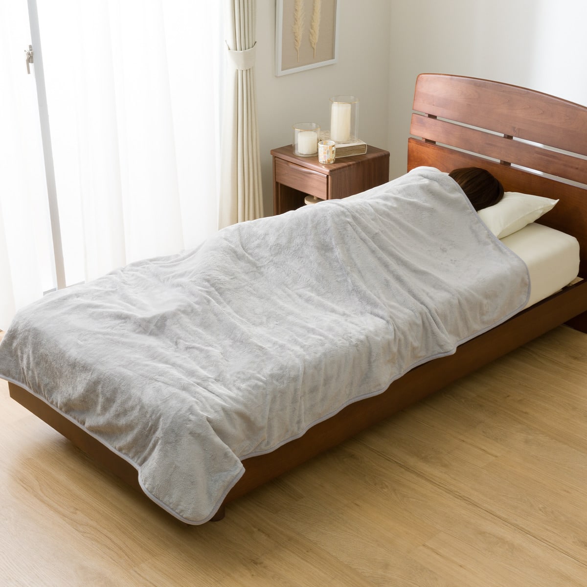 洗える 電気毛布 掛け敷き兼用タイプ(Nウォーム グレー NT-55 A2530