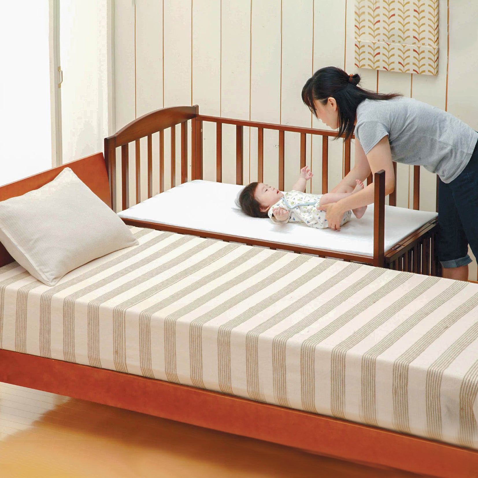 ヤマサキ ビーサイド ツーオープン 標準サイズ ロータイプ 添い寝