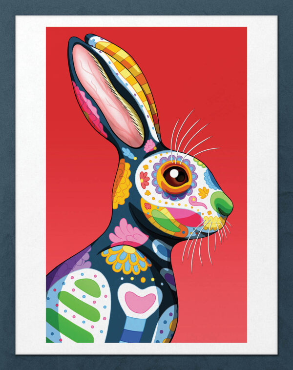 Day of the Dead Rabbit Art Print - “Coneja” - Nicholas Ivins