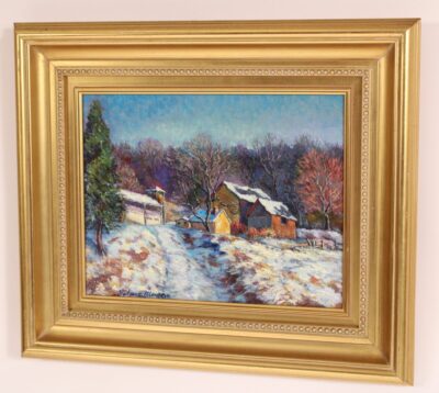 Impressionist Winter Landscape Painting by Tatiana Alexveea (Born