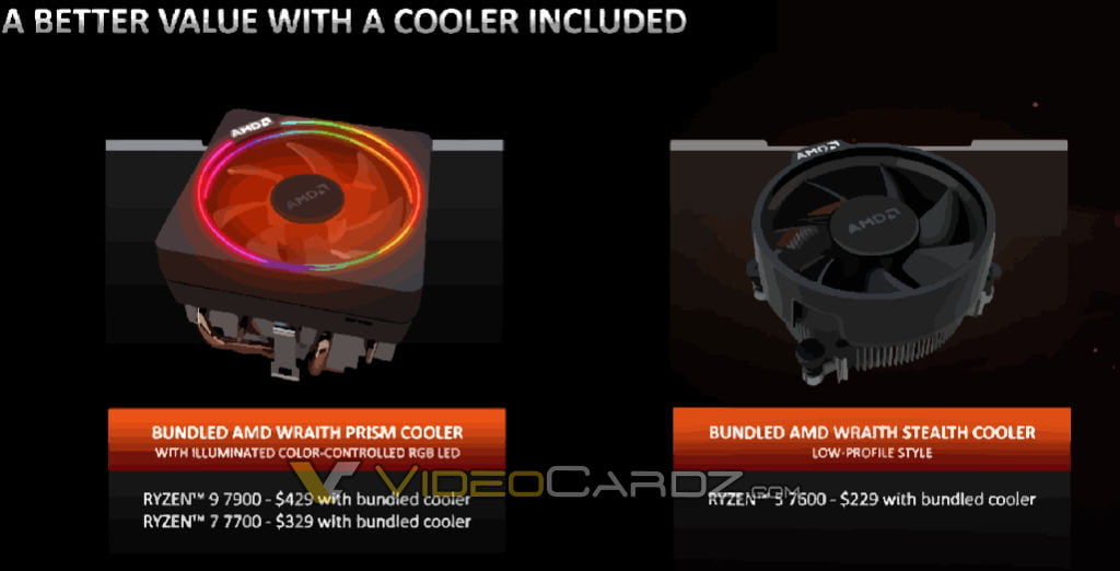 AMD、Ryzen 9 7900、7 7700、5 7600をまもなく発表。スペック・希望