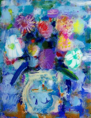 お値下げ　油絵　佐藤哲郎　麗しい薔薇の絵　『爽風』　一滴の雫　美しい点描画　４号 平沢喜之助「薔薇」油絵・F6号 絵画買取・販売の小竹美術