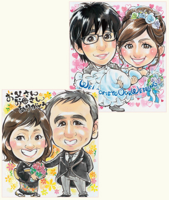 心温まる似顔絵プレゼントを手書き制作【似顔絵アリス】