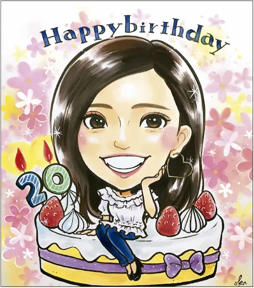 彼女の誕生日に似顔絵をプレゼント | オレンジスマイル