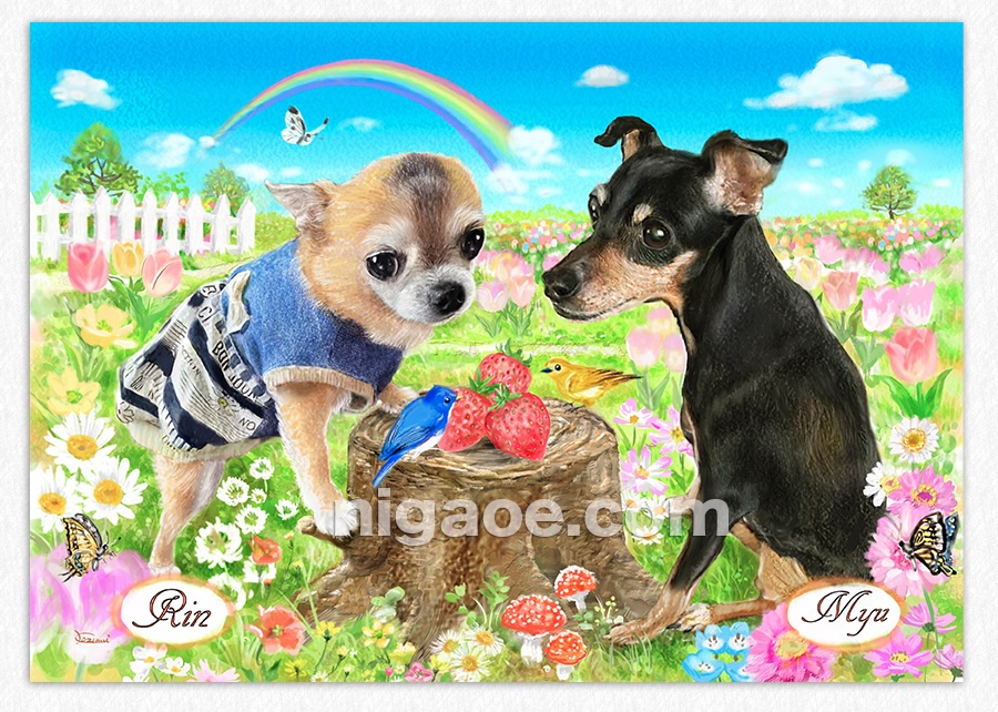 ペット似顔絵 ギフトコース